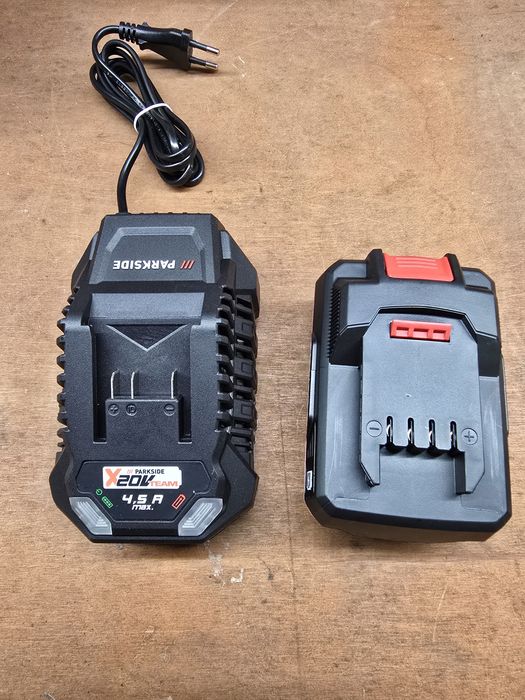 Bateria 20V 4ah parkside + carregador rápido 4,5ah parkside