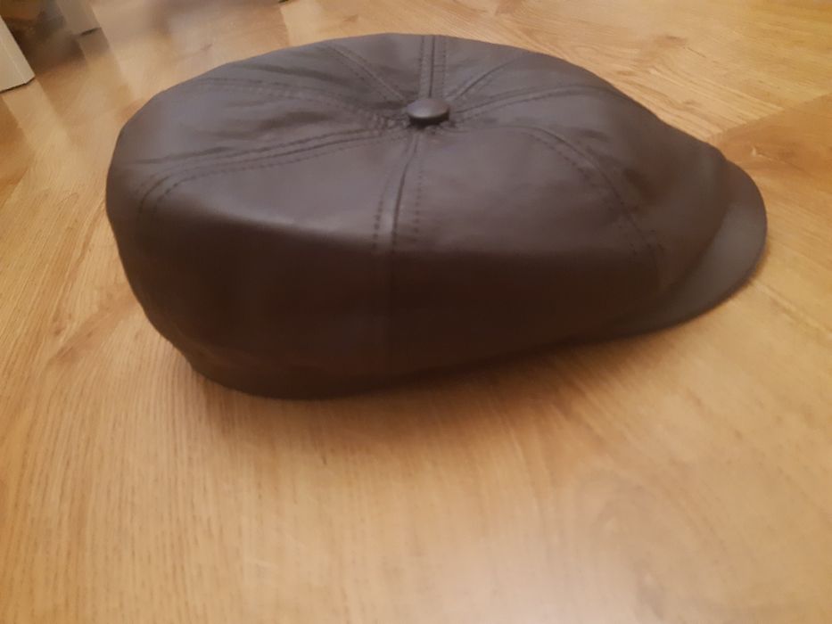 Kaszkiet ze skóry włoskiej Malone 58 cm nowy