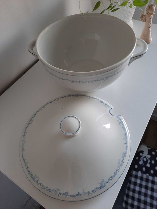 Stara porcelana duża waza z pokrywką