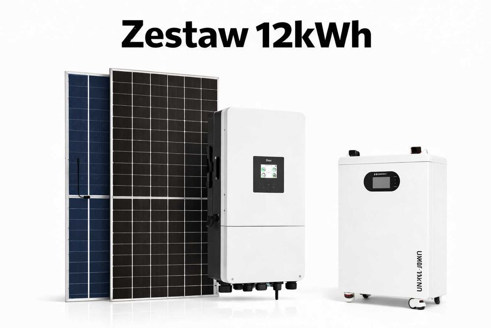 Zestaw budżetowy 12kWh LV (panele, inwerter 3 fazy, magazyn 10 kWh)