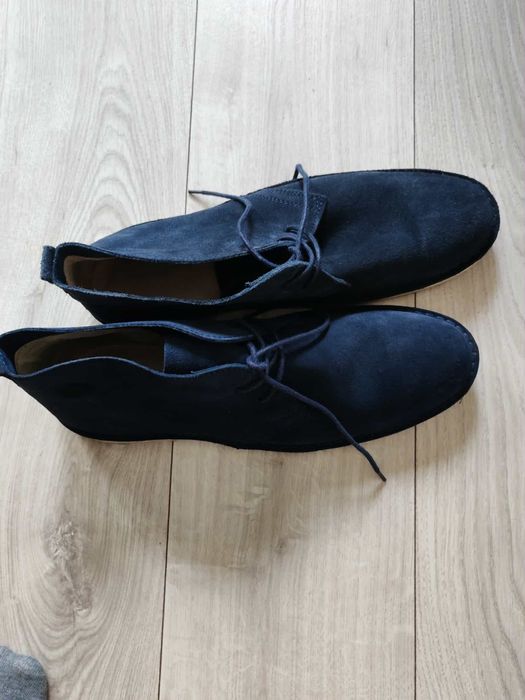 Buty męskie zamsz półbuty