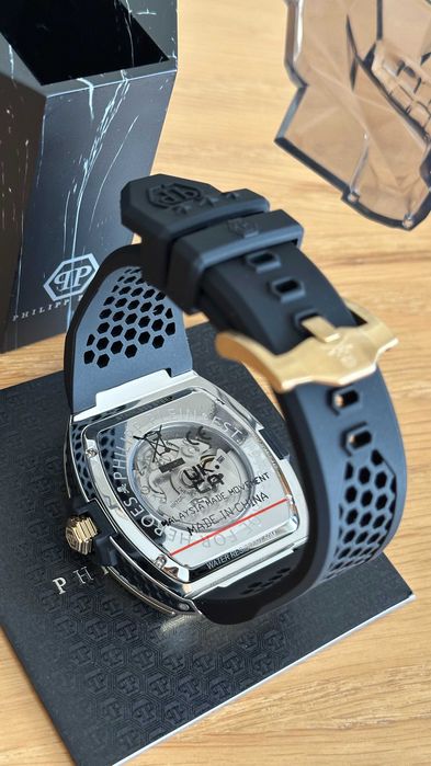 Relógio Philipp Plein Automático 44mm – Novo (Com caixa, garantia e fatura)