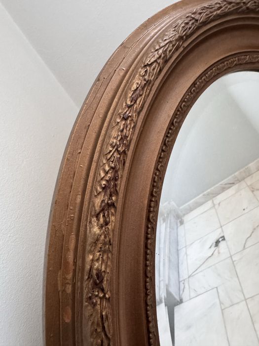 Vintage Espelho Grande Oval