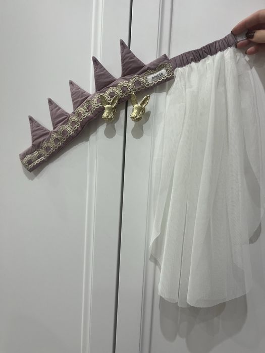 Korona fiolet newnie welon tiul bal księżniczka