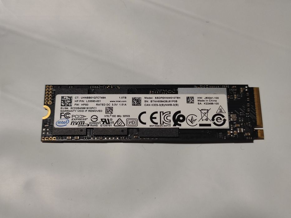 SSD 1tb NVME m2 Intel жорсткий диск накопичувач