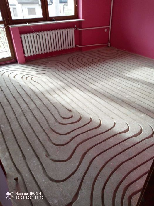 Frezowanie pod ogrzewanie podłogowe