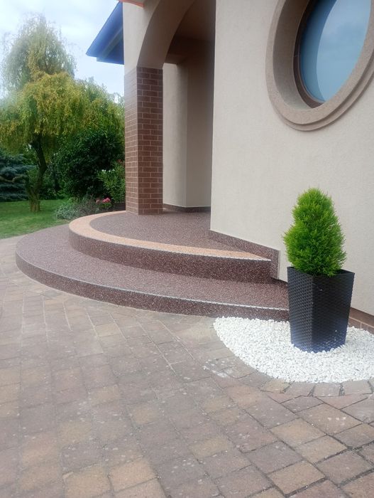 Tarasy żywiczne, kamienny dywan