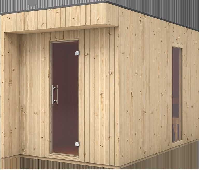 Nowoczesna Sauna Ogrodowa Zewnętrzna z Montażem MegS03