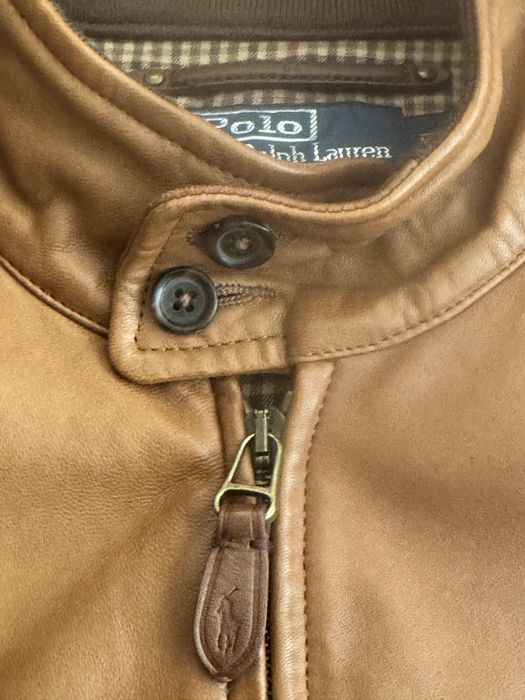 Męska kurtka skórzana ralph lauren