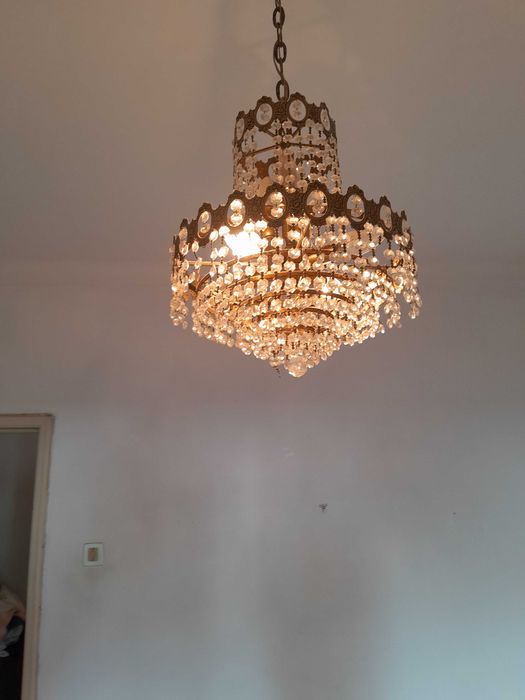 Candeeiros vintage de teto e 2 apliques