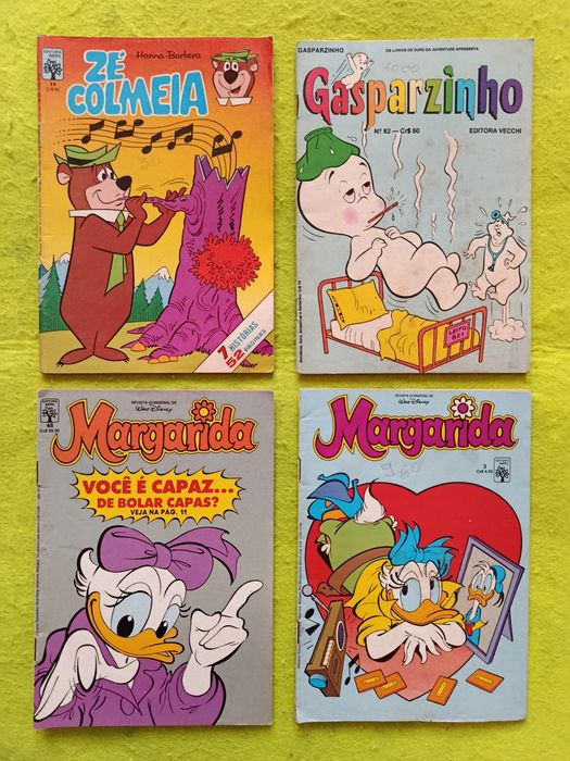 4 BD Disney -  Zé Colmeia, Gasparzinho e Margarida (revistas)