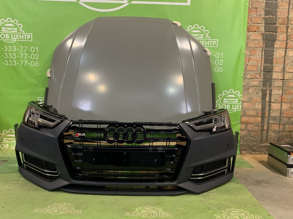 Бампер передній audi a4 b9 2015-2019 competition s4 s-line в зборі комплектний решетка бампер передний в сборе
