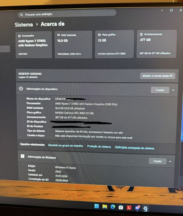Pc computador gaming rtx3060ti