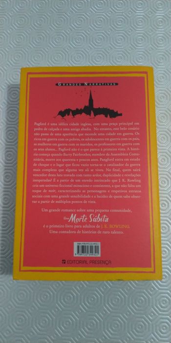Uma Morte Súbita J. K.  Livro