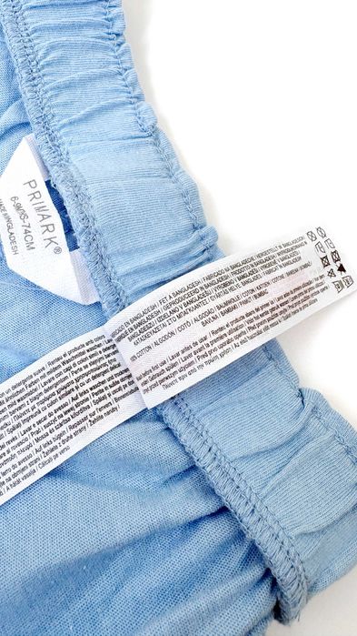 Блакитні трикотажні шорти Primark для дівчинки, розмір 6-9 місяців, 74 см