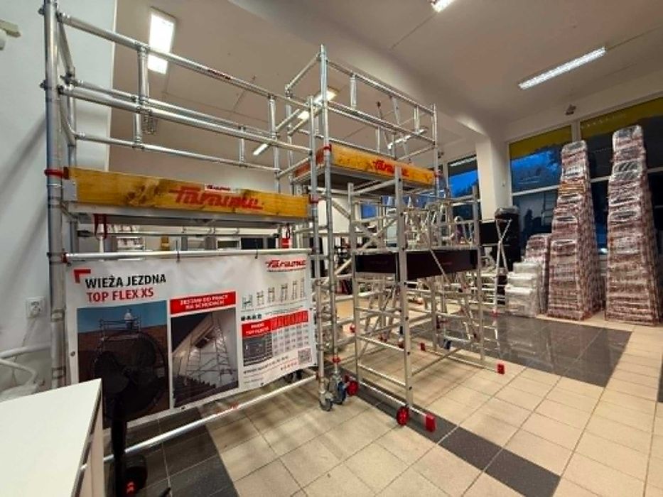 Rusztowanie aluminiowe jezdne producent Krause Faraone Drabex profesjonalne lekkie akcesoria warszawskie sklep Warszawa Gdańsk Wrocław Katowice Poznań