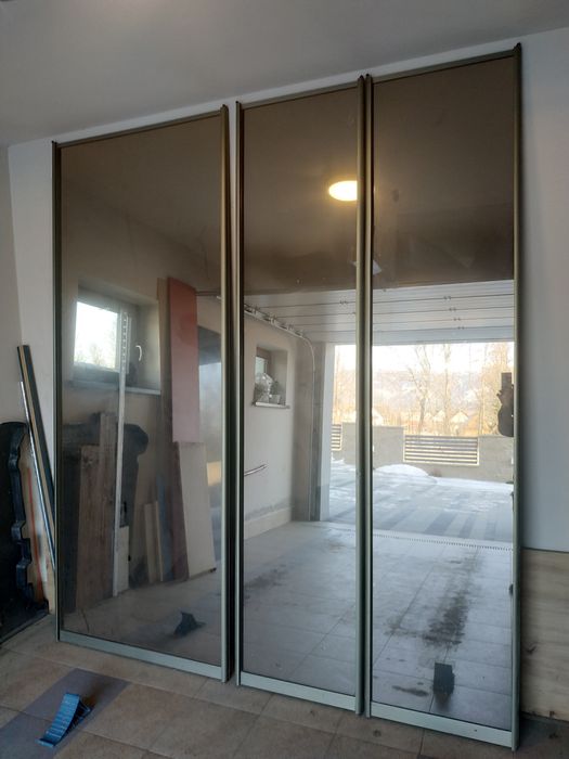 Drzwi przesuwne szafy, lustro przyciemniane, kolor Szampan sys Sevroll