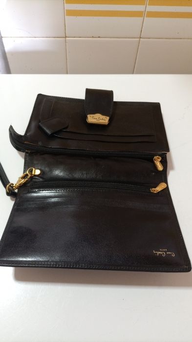 Bolsa de documentos estilo pochet em pele para homem  ou senhora