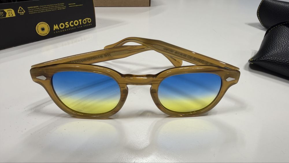 Oculos sol Moscot Lemtosh 46 Aqua Sunrise
