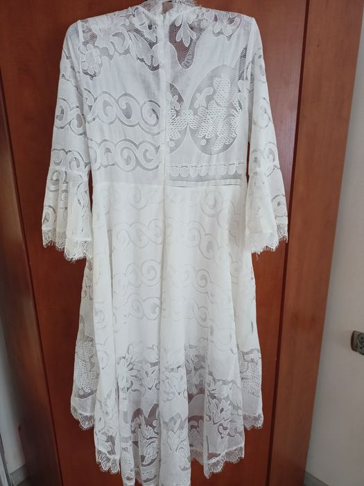 Śliczna sukienka biała styl boho komunia wesele