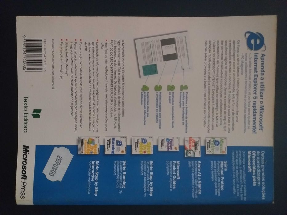 Livro "Manual Prático do Microsoft Internet Explorer 5" da Microsoft