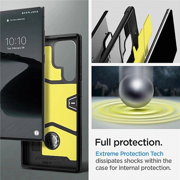 Etui Spigen Tough Armor na Samsung Galaxy S22 Ultra - czarne