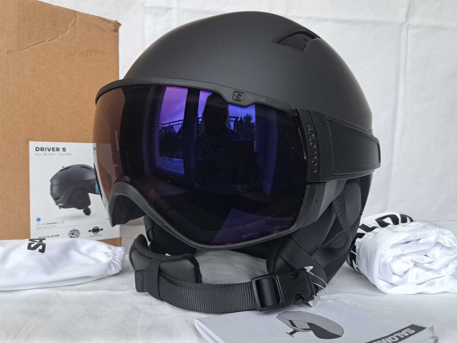 Kask narciarski Salomon Driver S All Black Silver M 56-59cm