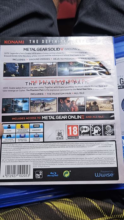 Metal Gear Solid V Definitive Experience Ground Zeroes  + The Phantom Pain Complete Edition  PS4 PlayStation 4