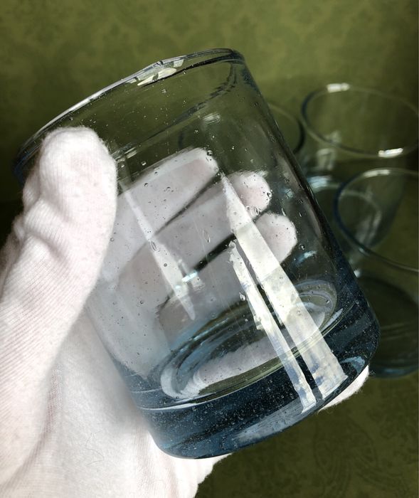 Szklanki Zara Home ręcznie wykonane niebieskie niebieski 5 sztuk