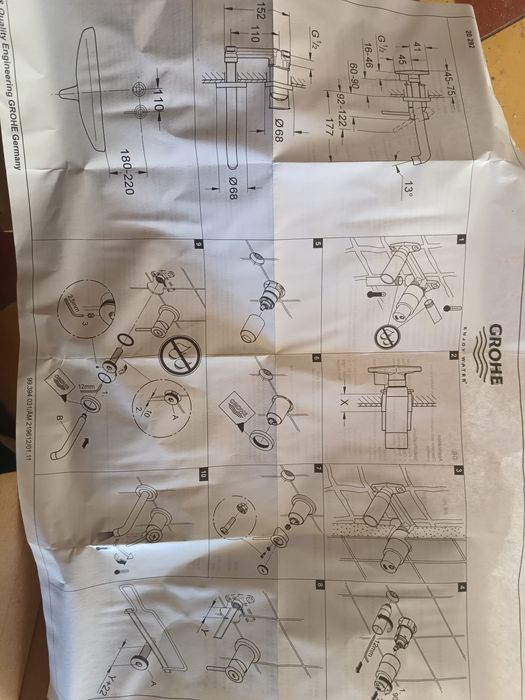 Смеситель для раковины скрытого монтажа Grohe BauClassic 20 292 000