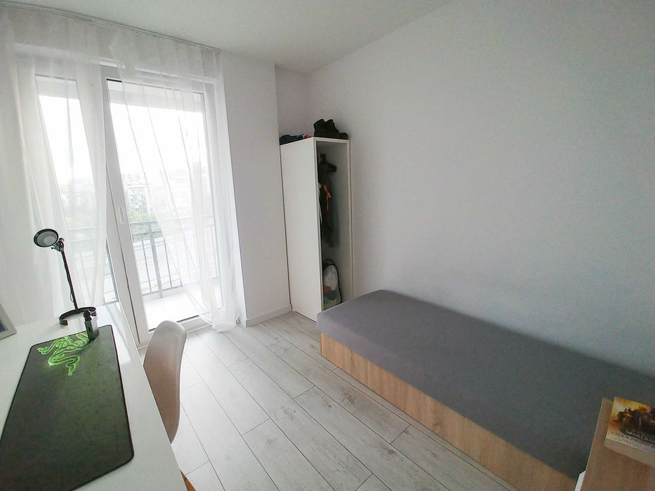 Pokój jednoosobowy z balkonem Gdańsk Morena nowe budownictwo