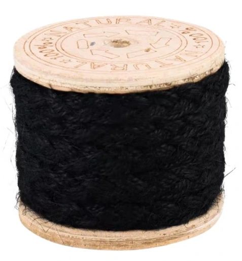 Sznurek jutowy pleciony 6 m kolor czarny Seasons