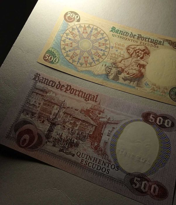 Colecção de 4 Notas 500 escudos - Portes Grátis