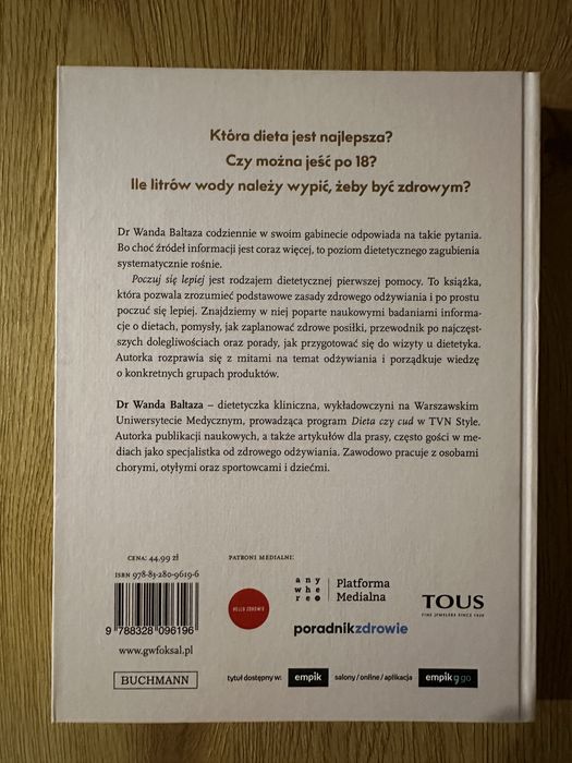 Ksiazka „Poczuj sie lepiej” Dr Wanda Baltaza