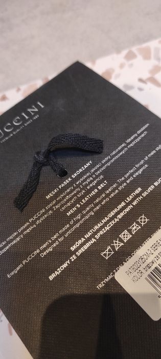 Pasek skórzany męski Puccini