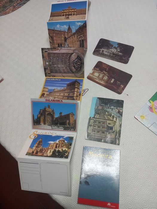 Conjunto de 50 postais 2.50 euros tema Salamanca e Madeira