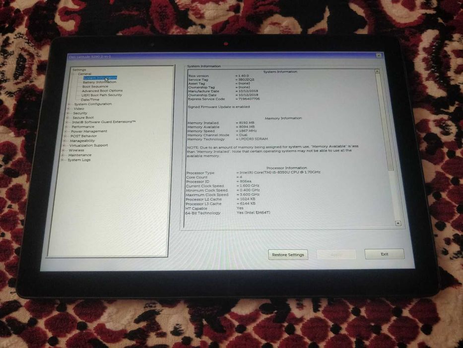 Планшет Dell Latitude 5290