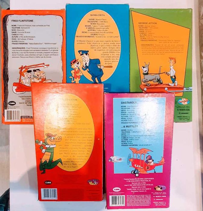 Cassetes VHS flinstons manda chuva antigas raras  banda desenhada