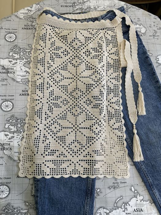 Припинда, фартух гачком, етно стиль