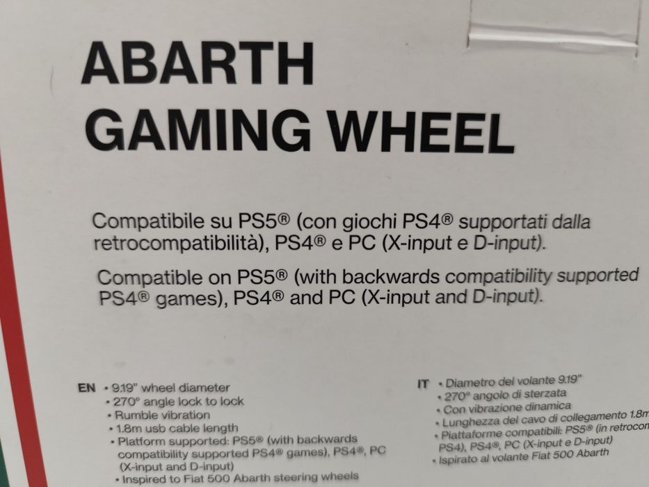 Kierownica Abarth gamingowa PS4 PS5