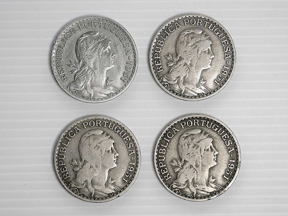 Lote de 4 Moedas 1 Escudo 1951