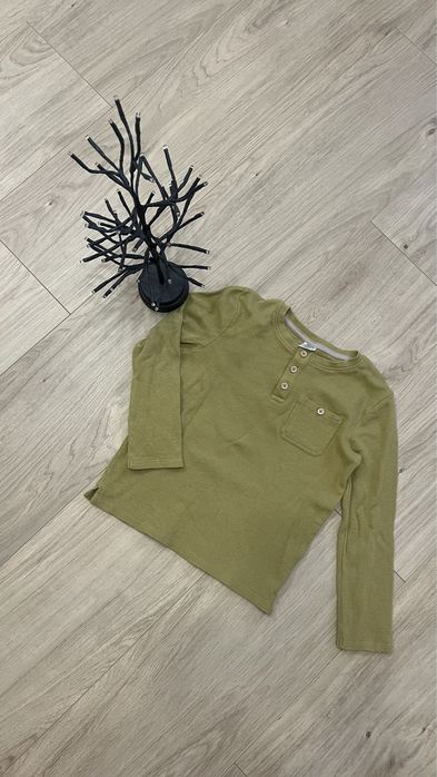 Bluzka z długim rękawem zielona, oliwkowa -Little Kids Pepco 128