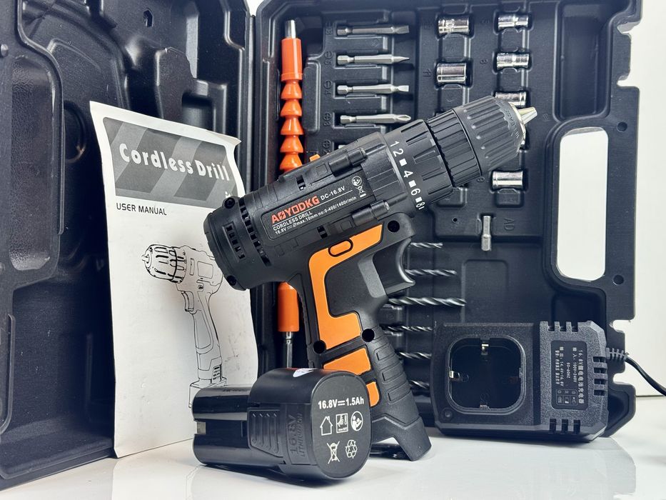 Акумуляторний дриль-шруповерт з підсвічуванням AOYODKG Dc-16.8V