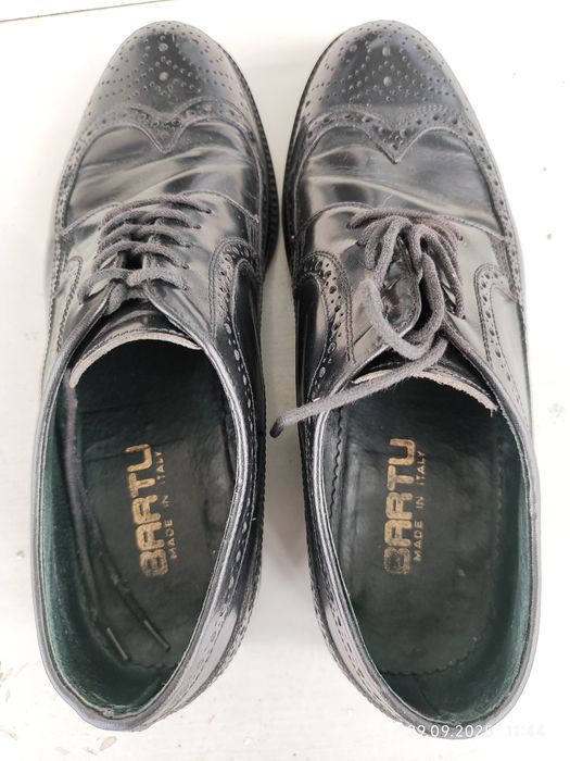 Туфли мужские кожаные черного цвета 42 размер