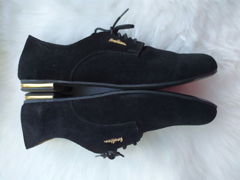 Туфли, кеды, мокасины на шнурках эко-замш р.38