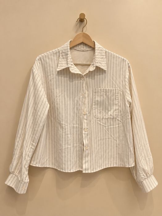 Вкорочена сорочка в смужку, oversize
