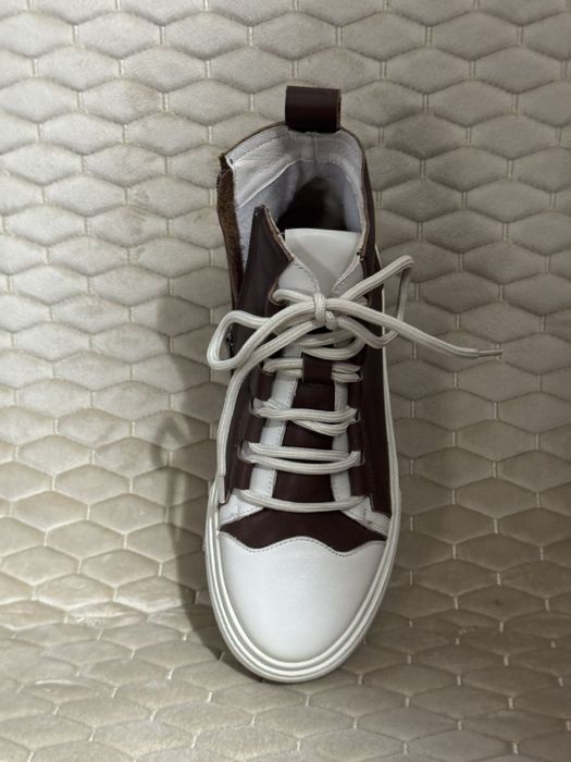 Шкіряні теплі кеди черевики