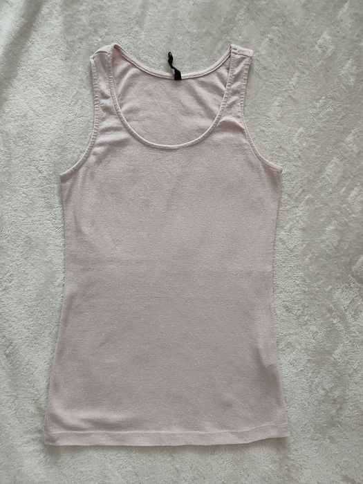 Liliowa bluzka damska na ramiączkach Sinsay S 36