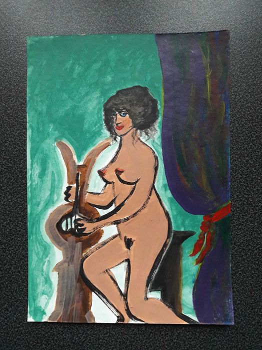 Akt Kobiety - Obraz malowany ręcznie akryl/karton