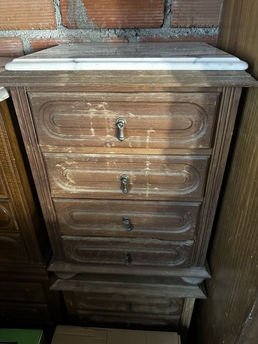 Mesas cabeceira madeira e mármore